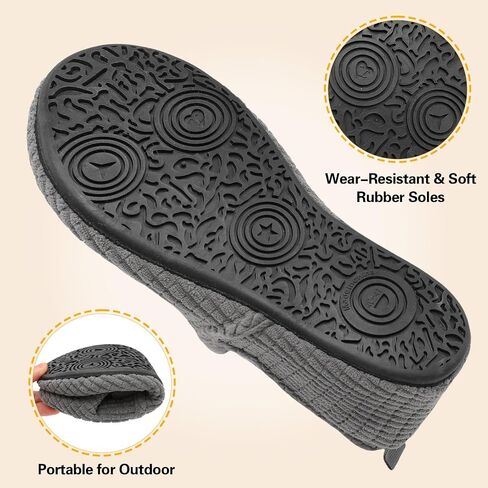 Spesoul Slippers for Women Men Furry Indoor House Shoes Soft Rubber Sole Slipper Socks Slip On House Slippers for Bedroom Home Office Travel Yoga in Saudi Arabia
