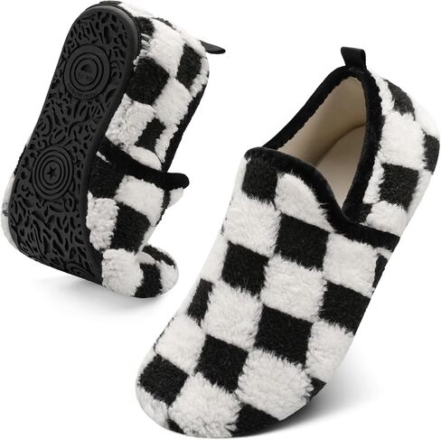 Spesoul Slippers for Women Men Furry Indoor House Shoes Soft Rubber Sole Slipper Socks Slip On House Slippers for Bedroom Home Office Travel Yoga in Saudi Arabia