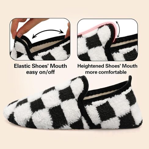 Spesoul Slippers for Women Men Furry Indoor House Shoes Soft Rubber Sole Slipper Socks Slip On House Slippers for Bedroom Home Office Travel Yoga in Saudi Arabia