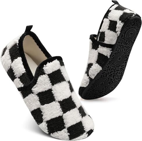 Spesoul Slippers for Women Men Furry Indoor House Shoes Soft Rubber Sole Slipper Socks Slip On House Slippers for Bedroom Home Office Travel Yoga in Saudi Arabia