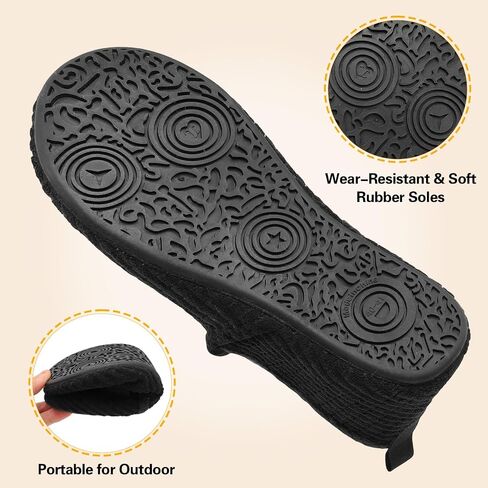 Spesoul Slippers for Women Men Furry Indoor House Shoes Soft Rubber Sole Slipper Socks Slip On House Slippers for Bedroom Home Office Travel Yoga in Saudi Arabia