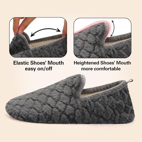 شباشب Spesoul للنساء والرجال، أحذية منزلية فروي داخلية، نعل مطاطي ناعم، جوارب سهلة الارتداء، شباشب منزلية لغرفة النوم والمكتب والسفر واليوجا in Kuwait