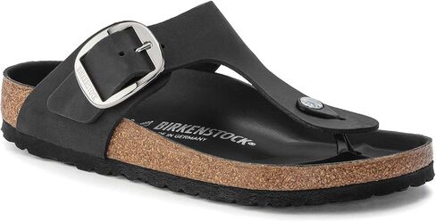 صندل Gizeh نسائي من Birkenstock بإبزيم كبير، أسود، 7-7.5 متوسط ​​أمريكي in Saudi Arabia