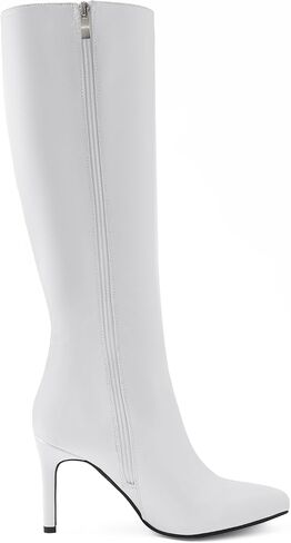 Shoe'N Tale Women's Knee High Boots Pointed Toe Stiletto High Heel Long Boots Side Zipper Tall Boots in Kuwait