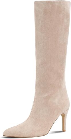 Shoe'N Tale Women's Knee High Boots Pointed Toe Stiletto High Heel Long Boots Side Zipper Tall Boots in Kuwait