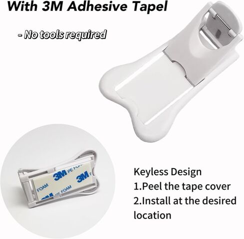 Bestac Sliding Door Lock for Child Safety, Baby Proof Locks with No Screws or Drills for Sliding Door, Window, Wardrobe (White) in Saudi Arabia