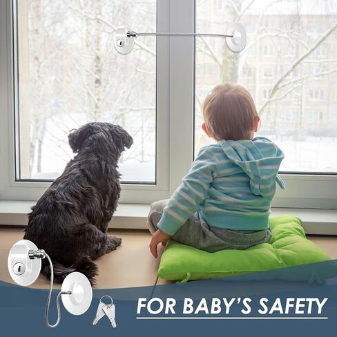 أقفال خزانة مقاومة للأطفال، أقفال خزانة مقاومة للأطفال بمفاتيح، أقفال ثلاجة، أقفال أطفال للأطفال، أقفال خزانة سلامة الأطفال باللون الأبيض، قفل ثلاجة مع لاصق خلفي قوي قطعتين in Kuwait