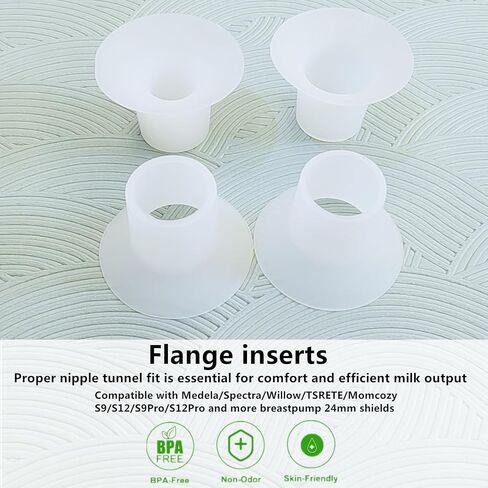حشوات شفة 13/15 مم 4 قطع حشوات مضخة قابلة للاستبدال متوافقة مع Spectra Motif Luna Medela Momcozy Tsrete 24 مم حشوات حجم شفة المضخة للأمهات in Saudi Arabia