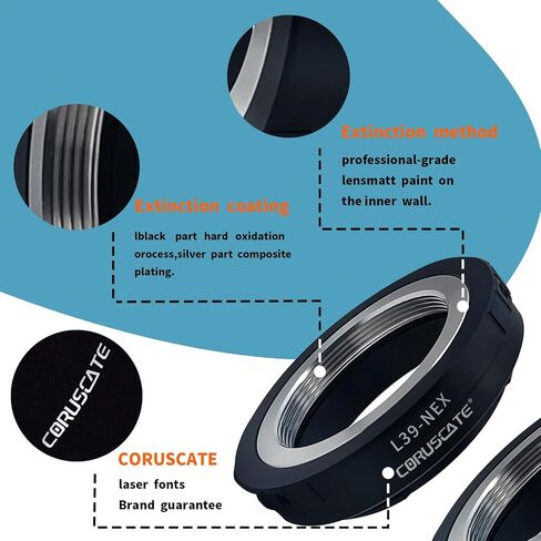 L39 to NEX Lens Mount Adapter Compatible with for LM M39 L39 LTM 39mm Lens to NEX E-Mount Camera.a7R,a7C,a7 IV,a7 III,a7 II,a7 a5100,a5000,a3500,a3000,NEX-7,NEX-6,NEX-5T,NEX-5R,NEX-5N in Saudi Arabia