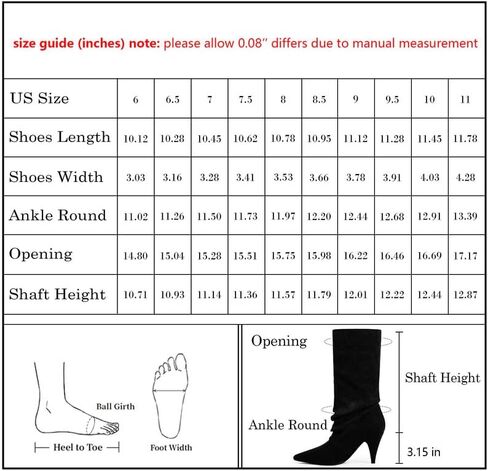 Modatope Slouchy Mid Calf Boots for Women Pointed Toe Chunky Heel Boots Faux Flod Over Slip on Womens Boots in Saudi Arabia