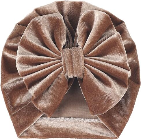 Nishine Newborn Soft Turban Beanie Hats Toddler Bowknot Elastic Headwrap Baby Girls Hat Gift in Saudi Arabia