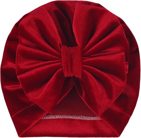 Nishine Newborn Soft Turban Beanie Hats Toddler Bowknot Elastic Headwrap Baby Girls Hat Gift in Saudi Arabia