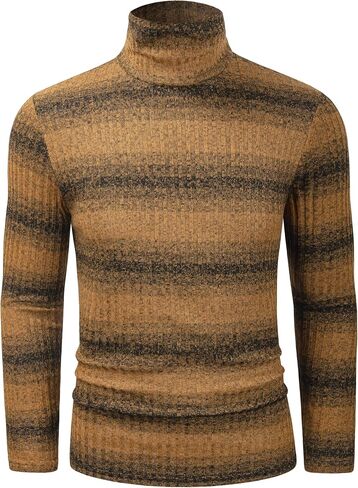 Derminpro Men's Slim Fit Soft Turtleneck Long Sleeve Pullover Lightweight T-Shirt in Kuwait
