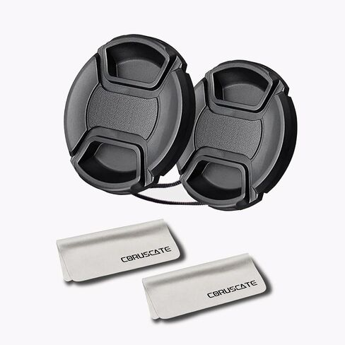 2pcs 40.5mm Lens Cap Cover(and Easy to Install and Remove)+2pcs Lens cleaning cloth Compatible with All 40.5mm Brands with Camera Lenses.(40.5mm camera lens cap) in Saudi Arabia