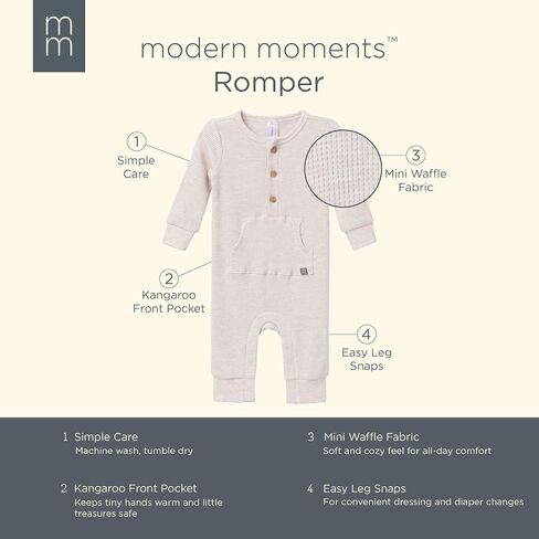 Modern Moments Unisex Baby Mini Waffle Romper in Saudi Arabia