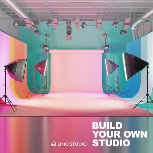 LimoStudio (LED Super Bright) 2600W Output Photo Studio Umbrella Continuous Lighting Kit, 6500K Neutral Day Light, 9200 Lumen, CRI>95, White Soft Umbrella Diffuser & Black, Silver Reflector, AGG3429 in Saudi Arabia