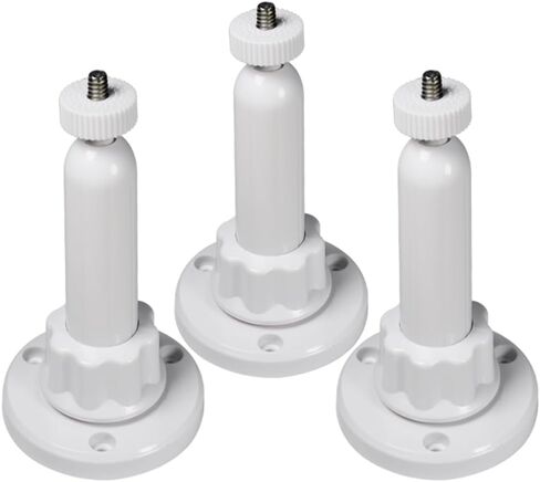Wall Mount Bracket Compatible with Eufy Cameras &Wyze Cam &Arlo Cameras &Ring Camera .360 Degree Adjustable Bracket with 1/4 Screw Head for Surveillance Camera and Solar Panel (White 3pcs) in Saudi Arabia