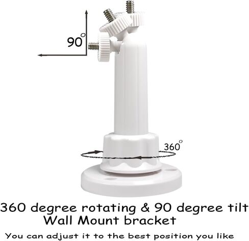 Wall Mount Bracket Compatible with Eufy Cameras &Wyze Cam &Arlo Cameras &Ring Camera .360 Degree Adjustable Bracket with 1/4 Screw Head for Surveillance Camera and Solar Panel (White 3pcs) in Saudi Arabia