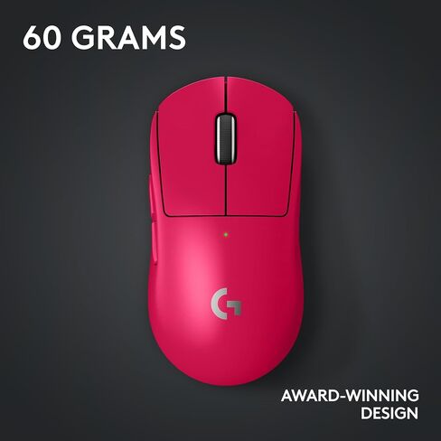 ماوس الألعاب اللاسلكي Logitech G PRO X Superlight 2 Lightspeed، خفيف الوزن، مفاتيح هجينة LIGHTFORCE، مستشعر Hero 2، 32000 نقطة في البوصة، 5 أزرار قابلة للبرمجة، شحن USB-C، الكمبيوتر الشخصي وماك - أرجواني (متجدد) in Saudi Arabia