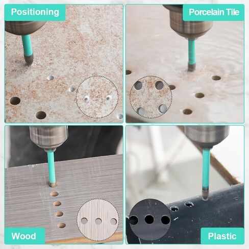 Masonry Drill Bits Set - 10pcs 1/4"(6mm) Concrete Drill Bits Set Ceramic Drill Bit Carbide for for Wood, Plastic, Masonry, Ceramic Tile, Marble, Glass, Quick Change Hex Shank in Kuwait