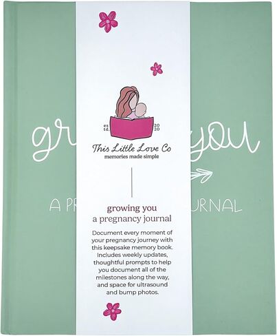 Pregnancy Journal Memory Book for Expecting Moms (Grey) by This Little Love Co in Saudi Arabia