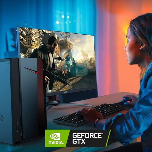 Acer Nitro 50 N50-656-UR12 Gaming Desktop | Intel Core i5-14400F 10-Core Processor | NVIDIA GeForce RTX 3050 | 16GB DDR5 5600MHz | 1TB PCIe Gen 4 SSD | Intel Wi-Fi 6E AX211 | Windows 11 Home in Saudi Arabia