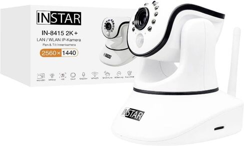 INSTAR IN-8415 2K+ White - LAN/PoE/WLAN Surveillance Camera with AI - controllable IP Camera - WPA3-2.4 and 5GHz WiFi - for Indoor use - PIR - PTZ - HomeKit - MQTT in Saudi Arabia
