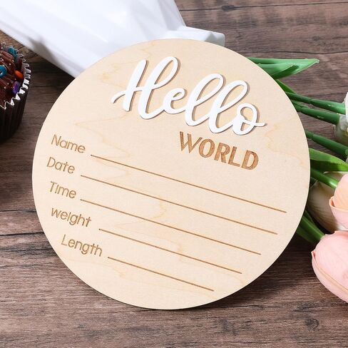 علامة إعلان الميلاد، علامة إعلان حديثي الولادة، علامة Hello World Newborn، علامة ترحيب بالطفل، علامة إعلان اسم الطفل، لوحة إعلان لدعائم الصور لحضانة الطفل in Saudi Arabia
