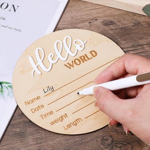 علامة إعلان الميلاد، علامة إعلان حديثي الولادة، علامة Hello World Newborn، علامة ترحيب بالطفل، علامة إعلان اسم الطفل، لوحة إعلان لدعائم الصور لحضانة الطفل in Saudi Arabia
