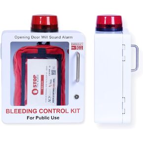 Bleeding Control Kit + Emergency Wall Mount Cabinet (Black)