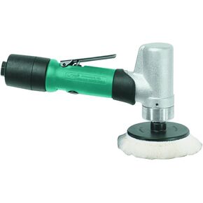 Dynabrade 51401 3-Inch .4 hp 7 Degree Offset Handle 3200 RPM Rotary Buffer, Teal