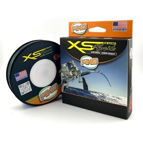 FINS XS Big Game Braid - USA Made - 8-End Round Abrasion Resistant Braided Fishing Line for Freshwater/Saltwater Trolling and Bottom Fishing - Green - 80 lb - 300 Yds