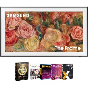 SAMSUNG QN65LS03DA 65 inch The Frame QLED 4K Smart TV (2024 Model) Bundle with 2 YR CPS Enhanced Protection Pack and Premiere Movie Streaming Package