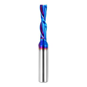 3/8" Down Cut Spiral Router Bits Extra long 4" Overall Length with 1/4" Shank CNC Bit for CNC Machine Milling Work
