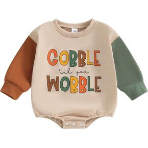 ZyHwShine Baby Halloween Outfit Thanksgiving Romper Long Sleeve Sweatshirt Jumpsuit Baby Girl Boy Fall Winter Clothes
