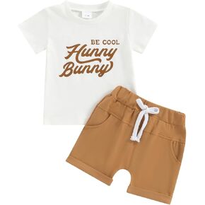 4th Of July Baby Boy Outfits Toddler Short Sleeve T-shirt Embroidery USA Tops Star Stripe Shorts Set Summer Clothes