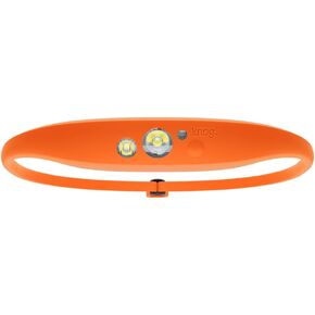 KNOG Quokka Silicone Rechargeable Headlamp - 150 Lumen, LED Head Lamp w/ 4 Modes, Waterproof Headlamp Flashlight for Outdoor, Camping and Hiking Gear with Comfortable Reading Light - Rescue Orange