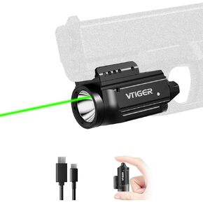 Compact LED Weapon Light, 1000 Lumen 984 FT Long Range Mini Pistol Light, Adjustable Rail Locating Small Tactical Flashlights Compatible with GL, 1913 Picatinny, Weaver Rails IPX6