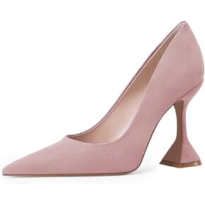 YDN Women Pointed Toe Slip on Pumps Special Kitten High Heel Shoe for Party Prom Dress Lady Size 4-16 US