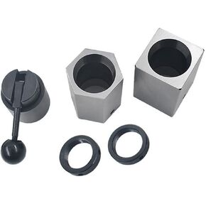 5C Collet Block Set - Hex Collet Block, Square Collet Block, Quick-acting Rings, Lever Collet Closer Holder