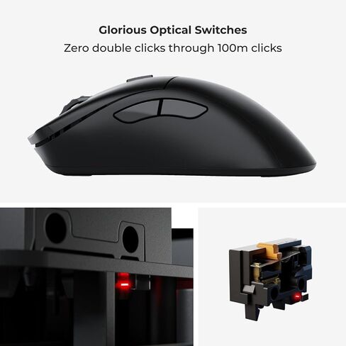 GLORIOUS Gaming Model D 2 PRO Wireless Gaming Mouse - 2.4GHz Wireless 1ms delay, 100M clicks, 60g Ultralight, Long Battery Life, 26K DPI BAMF 2.0 Sensor, Ergonomic, 6 Buttons, PTFE Feet in Kuwait