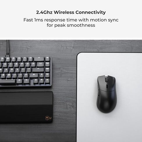 GLORIOUS Gaming Model D 2 PRO Wireless Gaming Mouse - 2.4GHz Wireless 1ms delay, 100M clicks, 60g Ultralight, Long Battery Life, 26K DPI BAMF 2.0 Sensor, Ergonomic, 6 Buttons, PTFE Feet in Kuwait