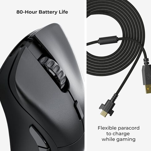 GLORIOUS Gaming Model D 2 PRO Wireless Gaming Mouse - 2.4GHz Wireless 1ms delay, 100M clicks, 60g Ultralight, Long Battery Life, 26K DPI BAMF 2.0 Sensor, Ergonomic, 6 Buttons, PTFE Feet in Kuwait