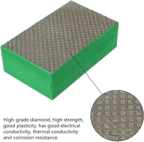 Unifizz Diamond Grinding Block Hand Polishing Pad 800 Grit Polishing Pads Diamond Hand Grinding Grinding Block, White 1pcs in Saudi Arabia