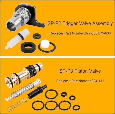 SP-P2 SP-P3 استبدال صمام المكبس وصمام الزناد 884-111 875-638 مناسب لـ Hitachi NR83A NR83A2 NR83A2(S) NR83A3 تأطير المسامير in Kuwait