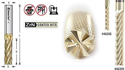 أداة Amana - 46306 CNC من الكربيد الصلب المطلي ZRN على شكل قرص العسل 1/4 قطر × 1-1/4 × in Saudi Arabia