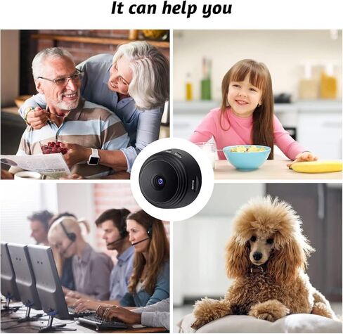 كاميرا تجسس مخفية، كاميرا WiFi Mini Nanny، كاميرا لاسلكية لأمن المكتب المنزلي، كاميرا للكلاب الأليفة، كاميرا داخلية، - كاميرا HD 1080P - مع رؤية ليلية in Kuwait