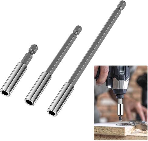 Giantree 3Ps Drill Bit Extension Holder, 2, 4, and 6 Inch Extensions Drill Extension Bit Holder for Drills Socket Adapters, Automotive Maintenance Shops Mechanics Household Use DIY in Saudi Arabia