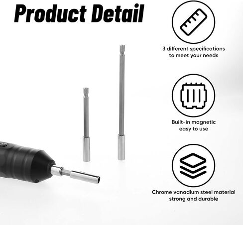 Giantree 3Ps Drill Bit Extension Holder, 2, 4, and 6 Inch Extensions Drill Extension Bit Holder for Drills Socket Adapters, Automotive Maintenance Shops Mechanics Household Use DIY in Saudi Arabia