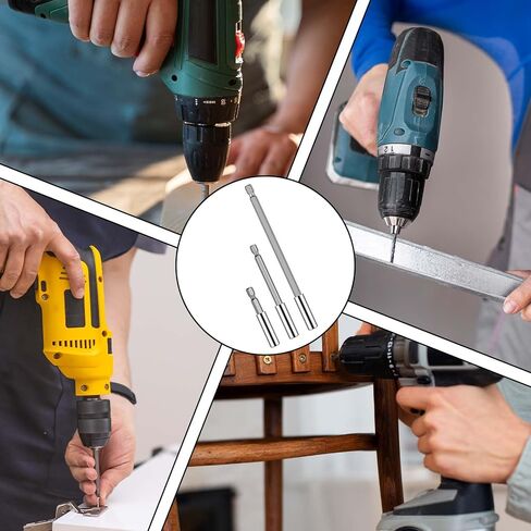 Giantree 3Ps Drill Bit Extension Holder, 2, 4, and 6 Inch Extensions Drill Extension Bit Holder for Drills Socket Adapters, Automotive Maintenance Shops Mechanics Household Use DIY in Saudi Arabia